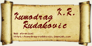 Kumodrag Rudaković vizit kartica